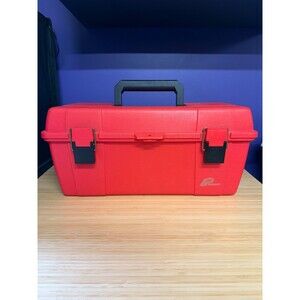 Plano Red Hard Plastic Tool Box Tackle Box Organizer 20” Storage Case